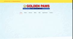 Desktop Screenshot of goldenpawspet.com