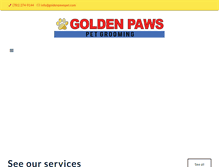 Tablet Screenshot of goldenpawspet.com